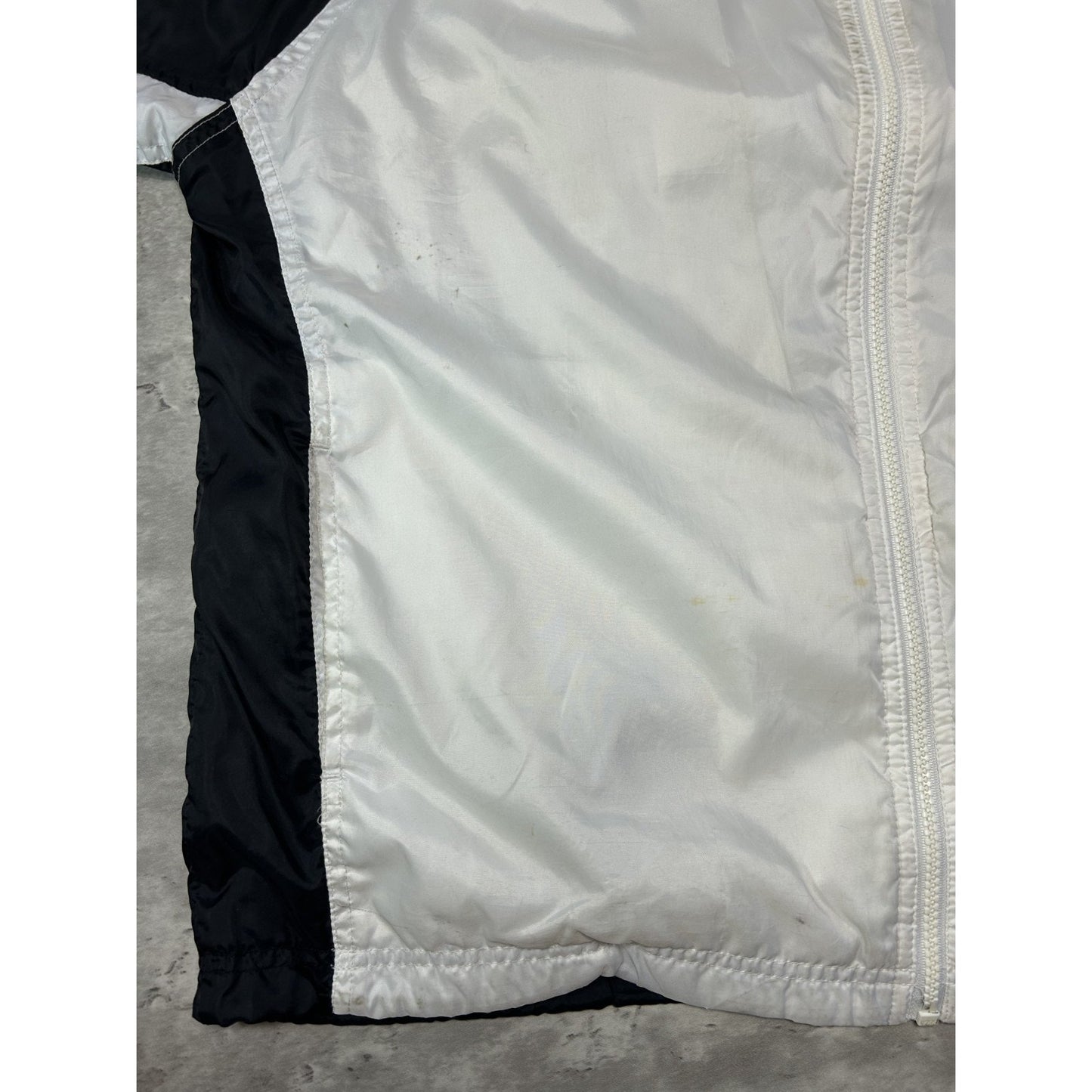Vintage 90s Nike Graphic Swoosh Nylon Two Tone Windbreaker Jacket Size XL YOUTH
