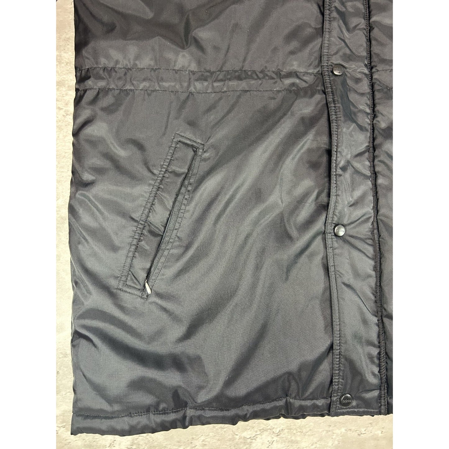 Vintage 90s Adidas Embroidered Logo Insulated Full Zip Long Jacket Size XL