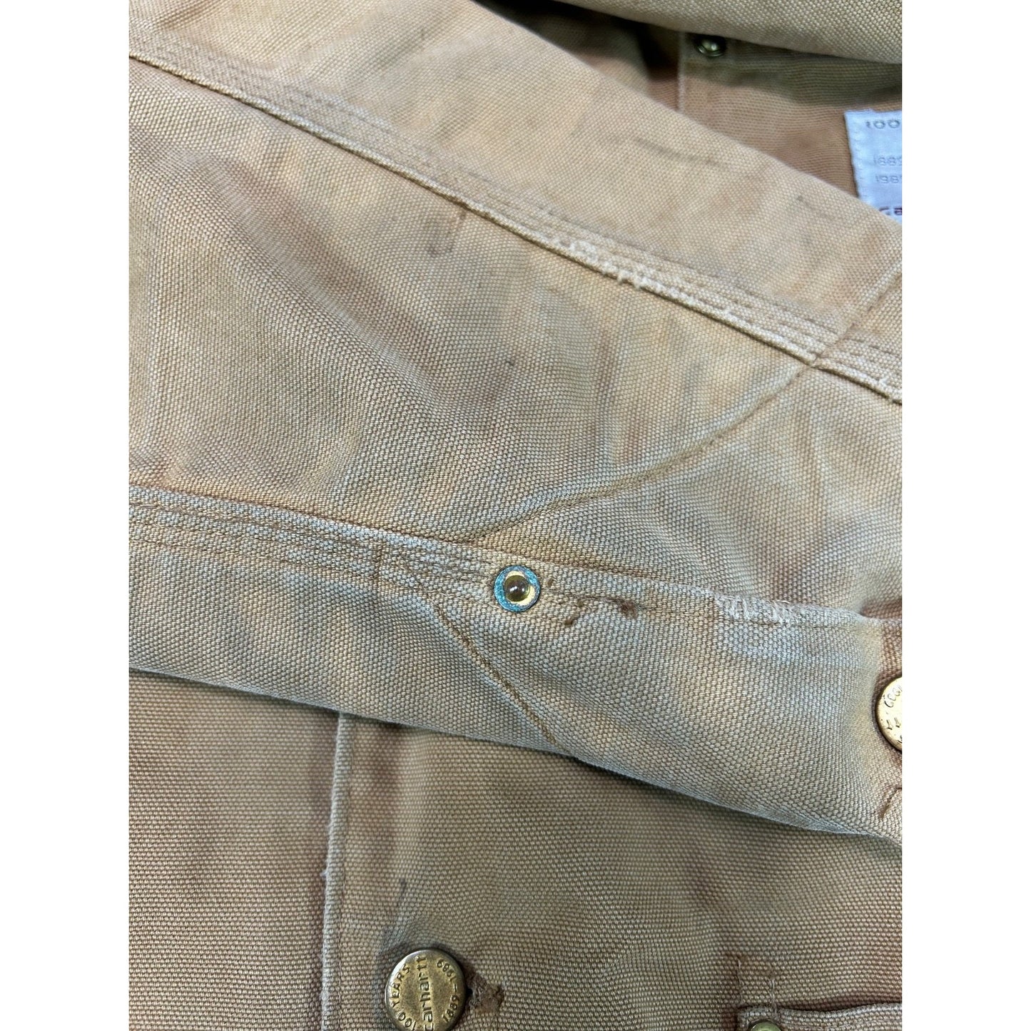 Vintage 1989 Carhartt Blanket Lined 100th Anni Canvas Workwear Chore Jacket XL