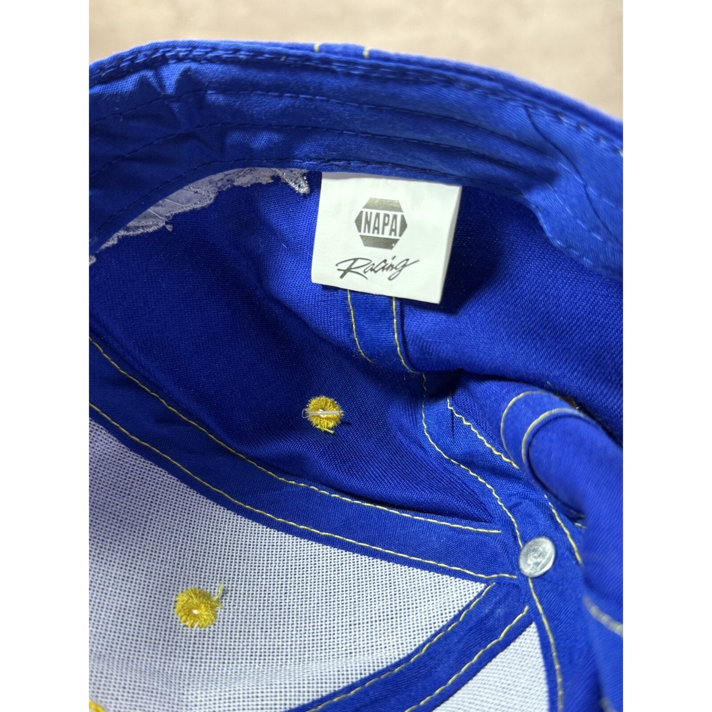 Vintage Napa Racing Embroidered Logo Nascar Strapback Hat OSFA Blue