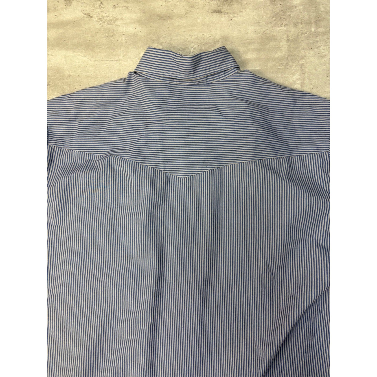 Vintage 90s Rock Creek Ranch Pearl Snap Striped Cropped Button Up Shirt Size XL