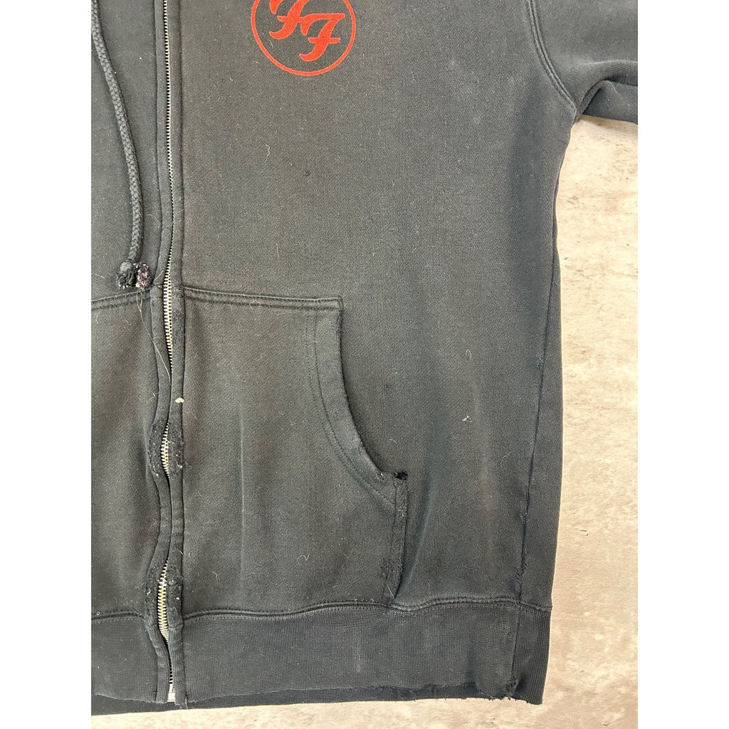 Vintage Foo Fighters Wasting Light Rock Music Full Zip Hooded Sweatshirt Medium