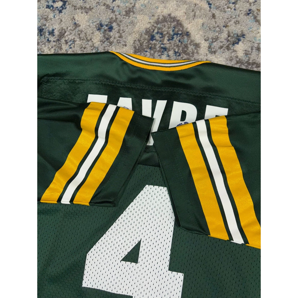 Vintage Brett Favre #4 Green Bay Packers NFL Champion Football Jersey Size Large