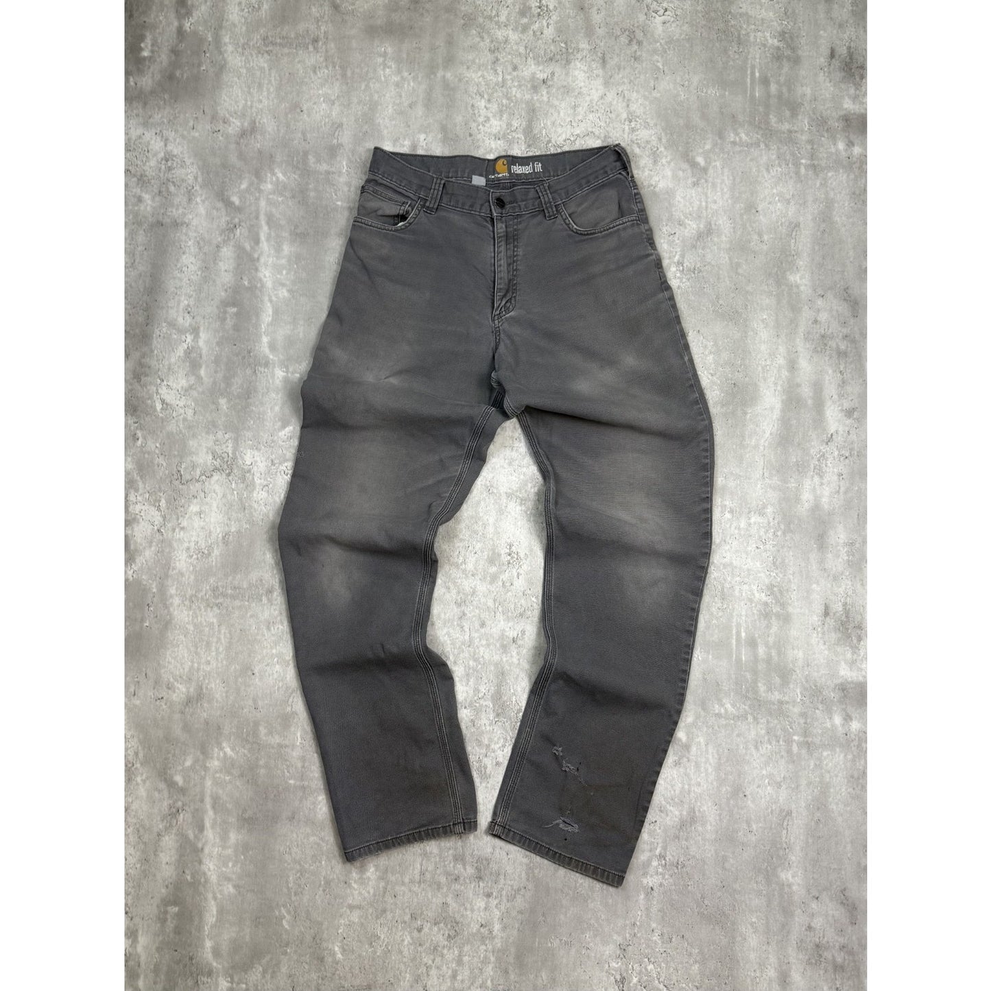 Carhartt Relaxed Fit Canvas Workwear Five Pocket Pants Size 30 Gray