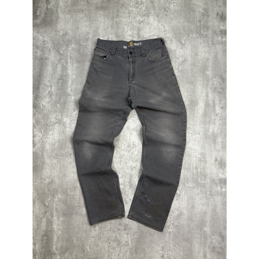 Carhartt Relaxed Fit Canvas Workwear Five Pocket Pants Size 30 Gray