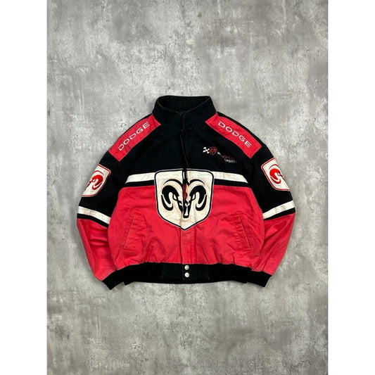 Vintage Dodge Motorsport Embroidered Nascar Racing Jacket Size Small