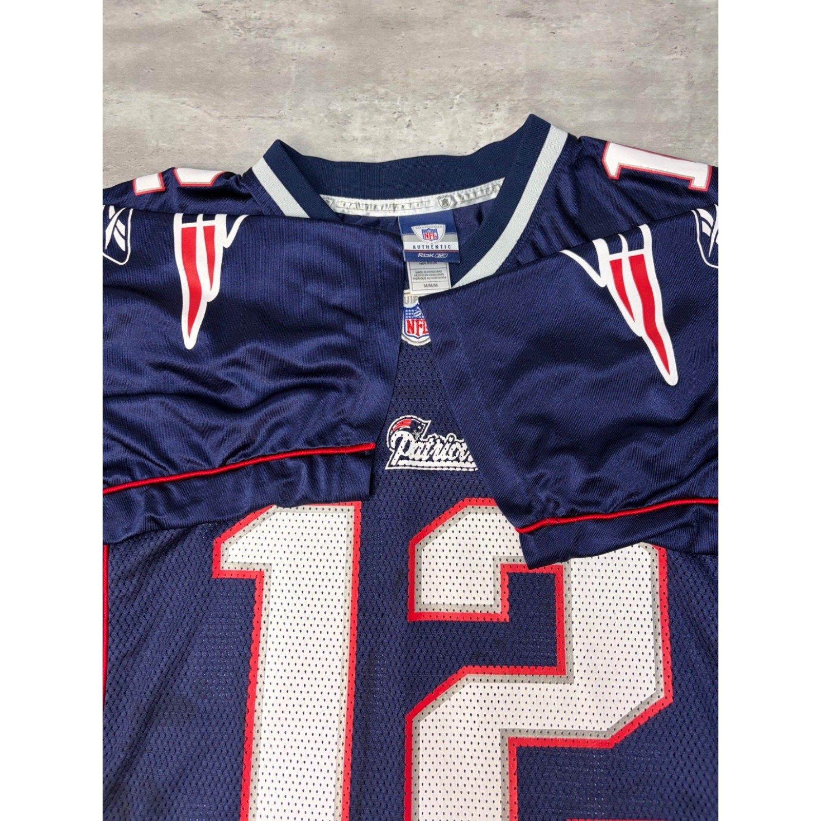 Vintage #12 Tom Brady New England Patriots NFL Reebok Football Jersey Sz Medium