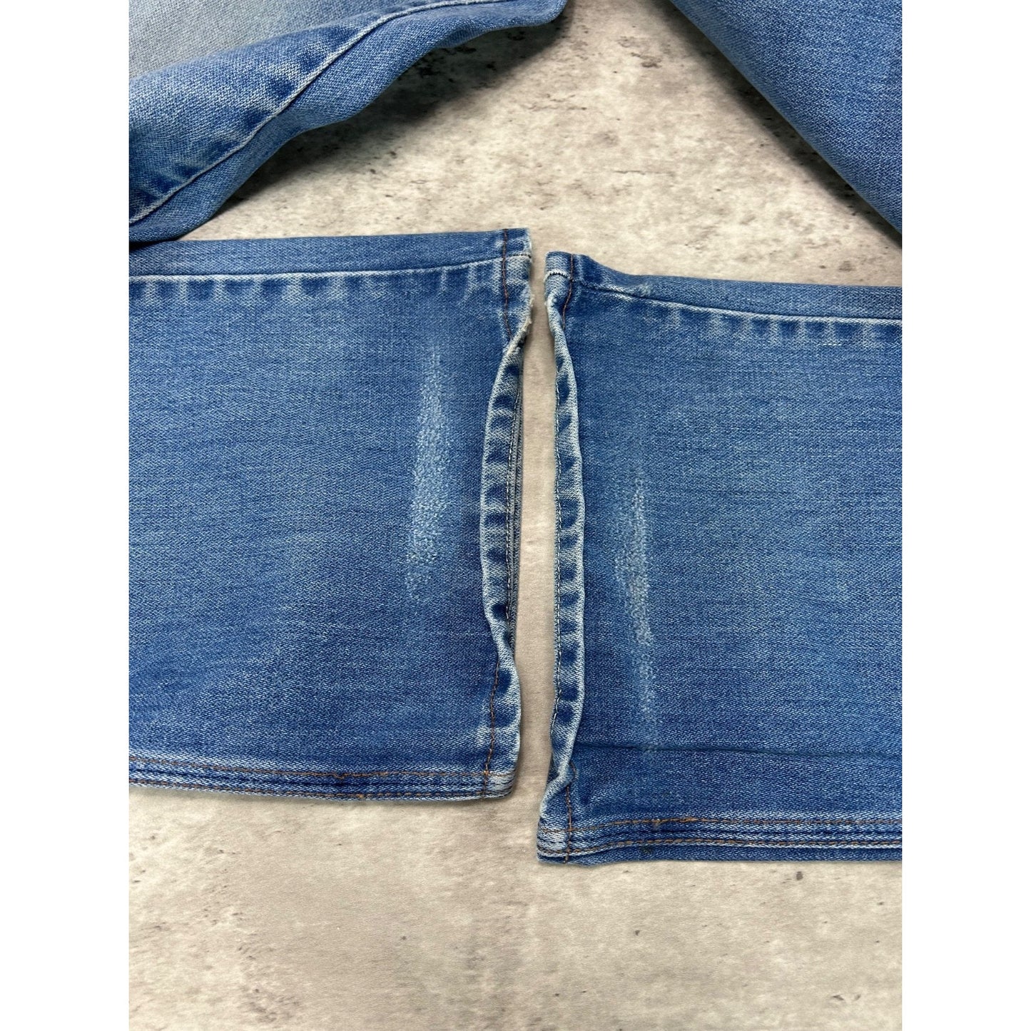 Vintage Wrangler Western Light Wash Denim Distressed Pants Size 33 Blue