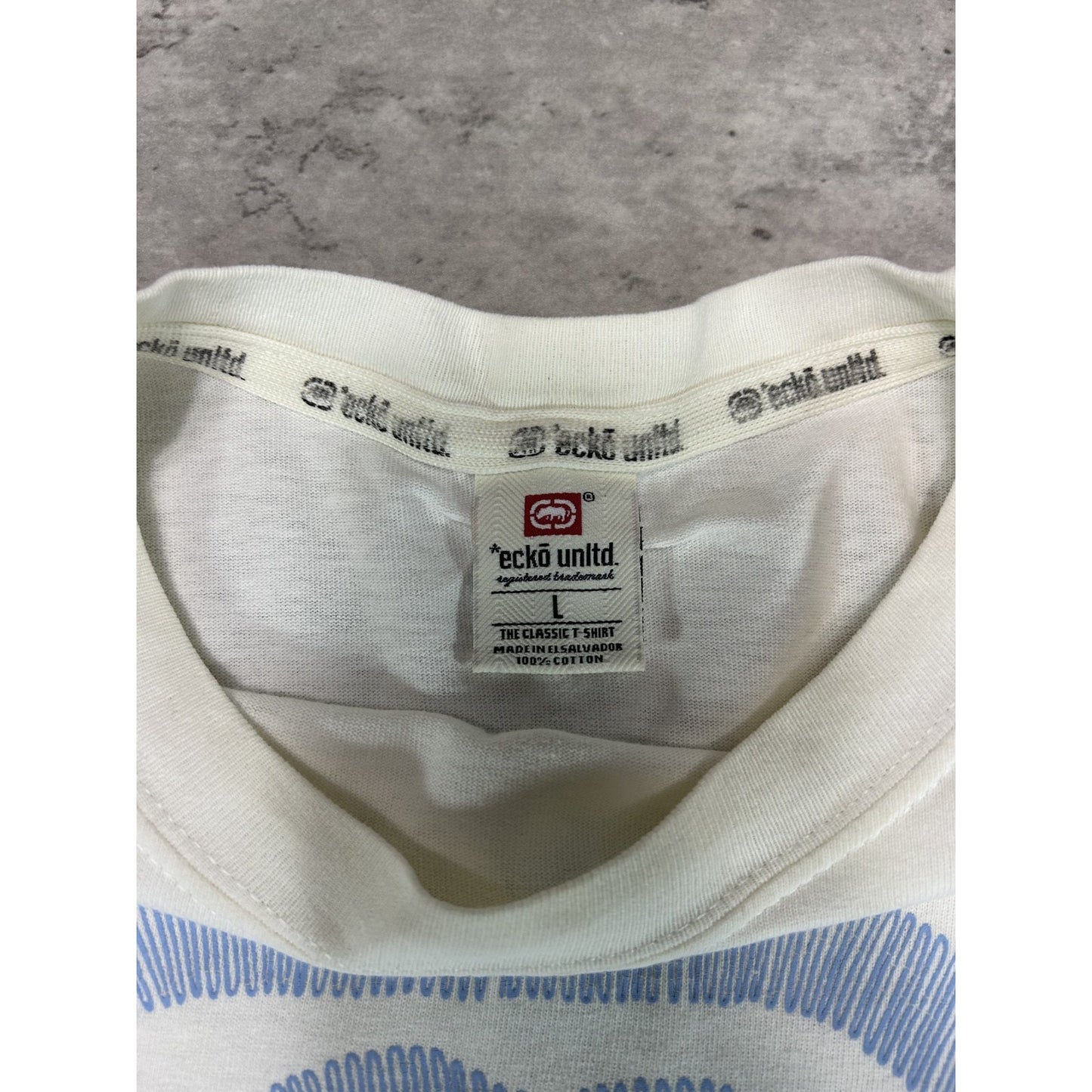 Vintage Y2K Ecko Unltd Classic Logo Graphic T-Shirt Size Large White