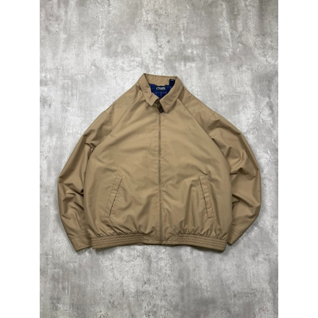 Vintage Chaps Ralph Lauren Embroidered Tonal Crest Harrington Jacket Size XL