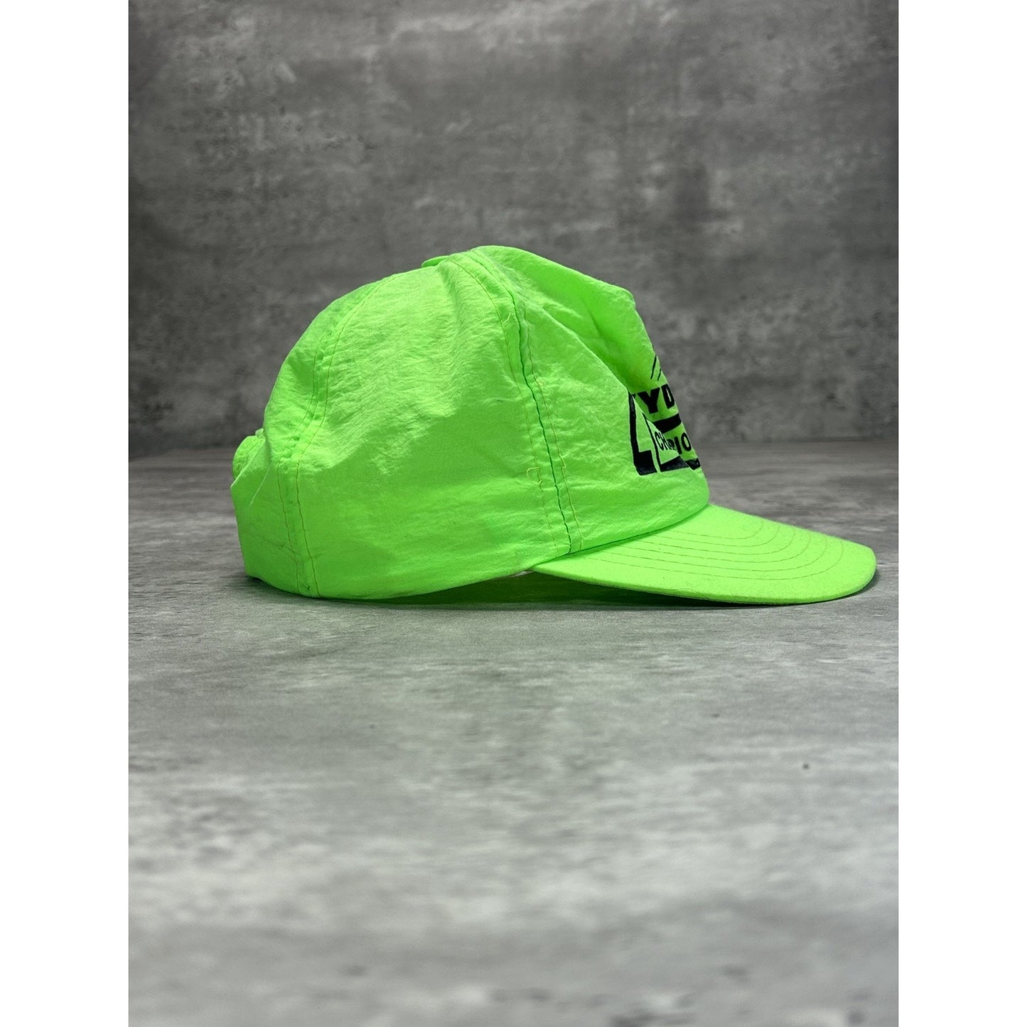 Vintage 1992 Skydome Champion Spellout Graphic Snapback Hat OSFA Neon Green