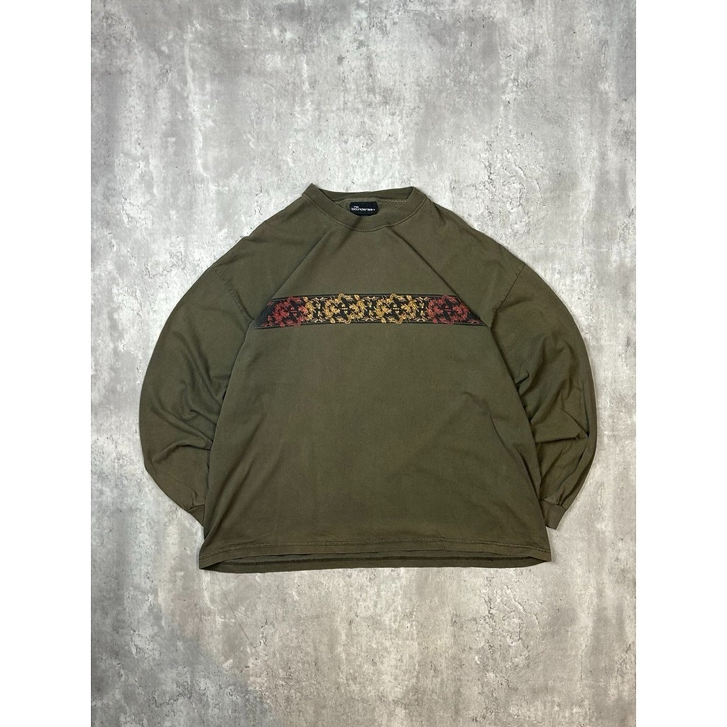 Vintage Y2K No Boundaries Dragon Print Long Sleeve Graphic T-Shirt Size XL