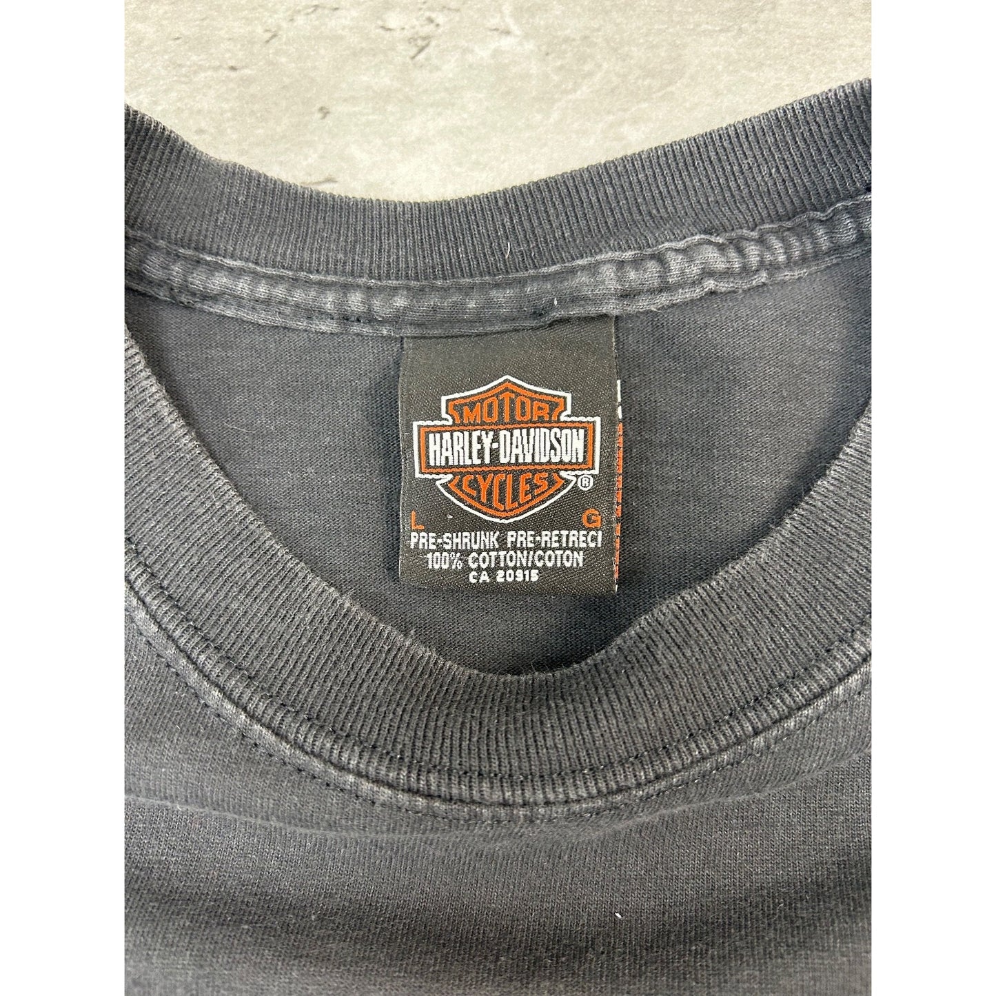 Vintage Harley Davidson Classic Logo Sleeve Print Long Sleeve T-Shirt Size Large