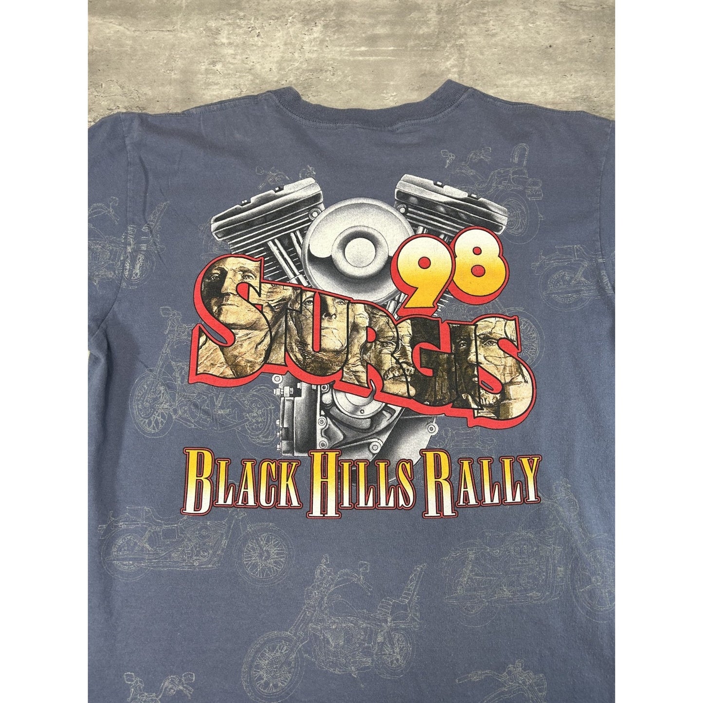 Vintage 1998 Sturgis Black Hills Rally Bald Eagle Graphic T-Shirt Size XL