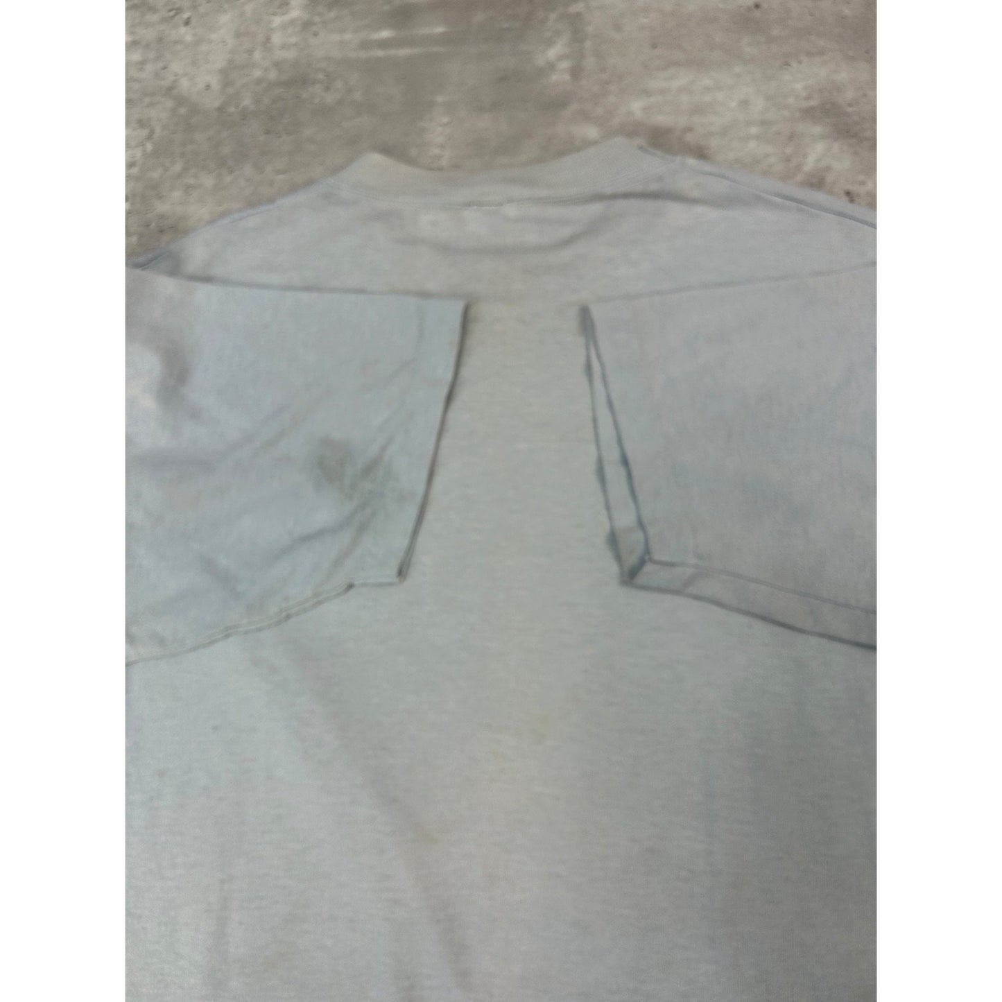 Vintage 1980 Texas Skier Western Spellout Graphic T-Shirt Size Large Blue