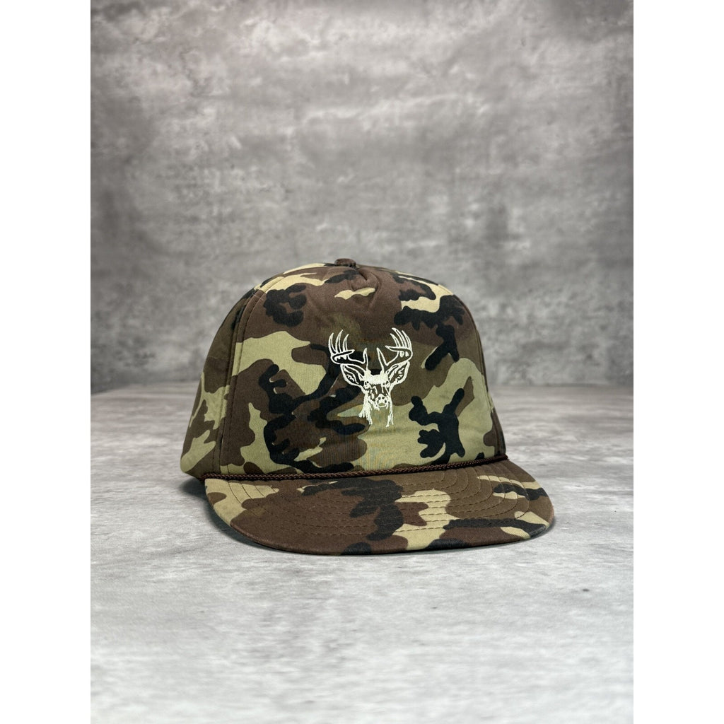 Vintage 1980s/90s Deer Graphic Hunting Camo Snapback Hat OSFA