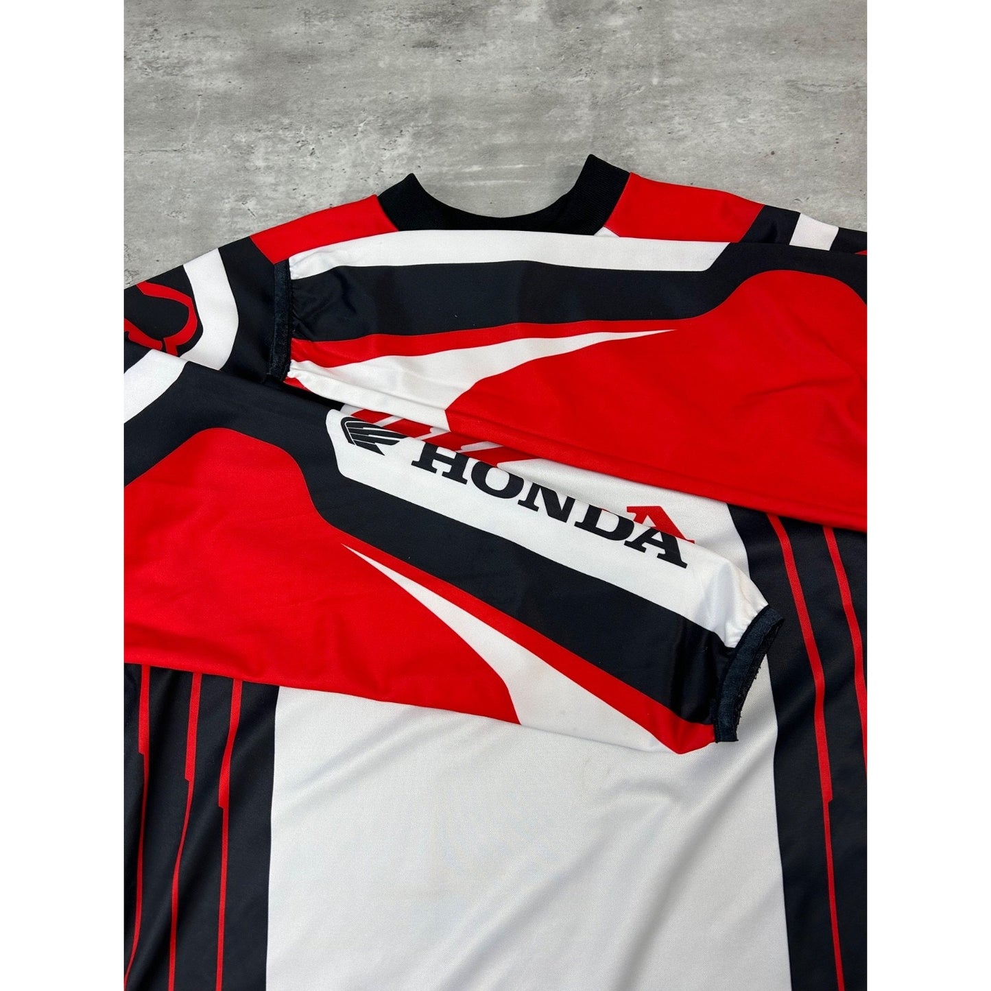 Vintage Honda Fox Racing Graphic Long Sleeve Motocross Racing Jersey Size Medium