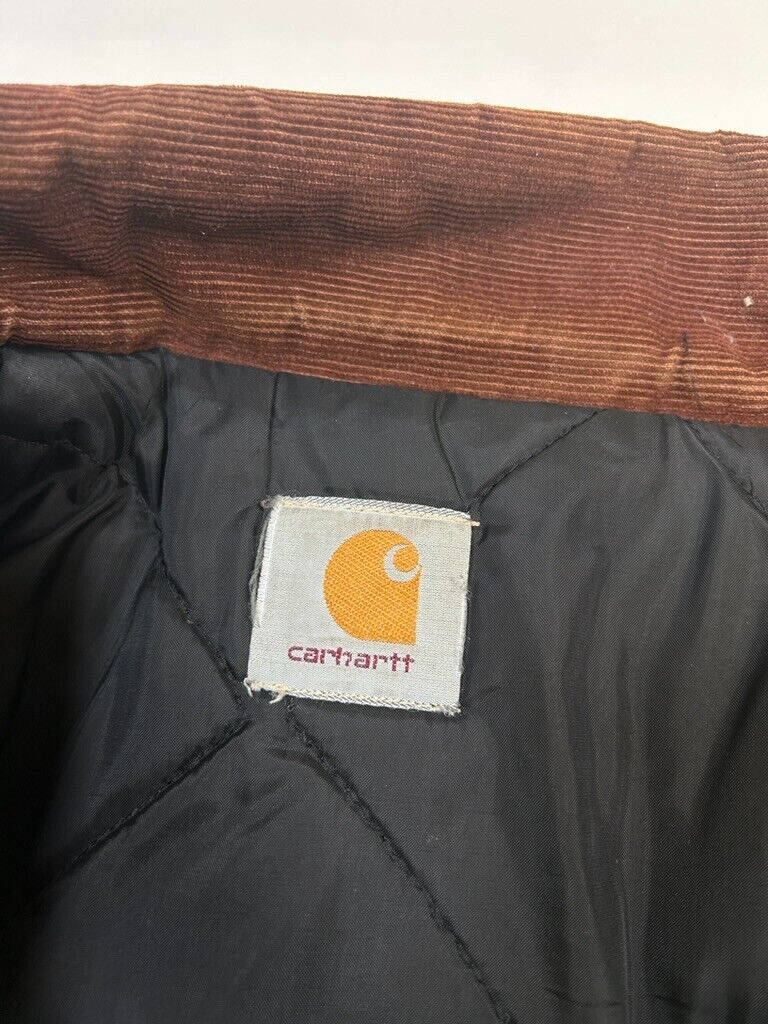 Vintage 60s/70s Carhartt Duck Blanket Lined Canvas Chore Barn Coat Size Large