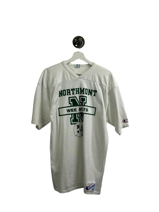 Vintage 80s Northmont Wee Bolts Graphic Champion Football Jersey Size Large