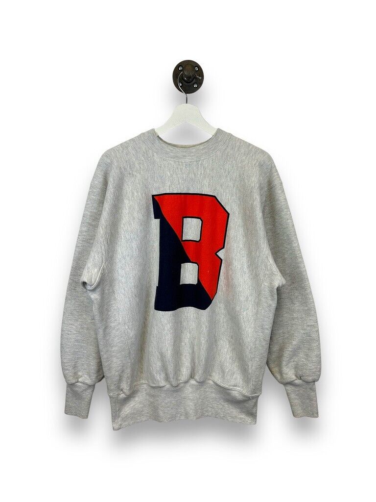 Vintage 90s Bucknell Bisons NCAA Arc Spell Out Collegiate Sweatshirt Sz XL Gray