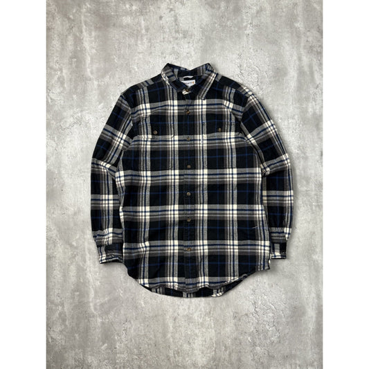 Vintage Carhartt Original Fit Plaid Print Workwear Button Up Shirt Size Medium