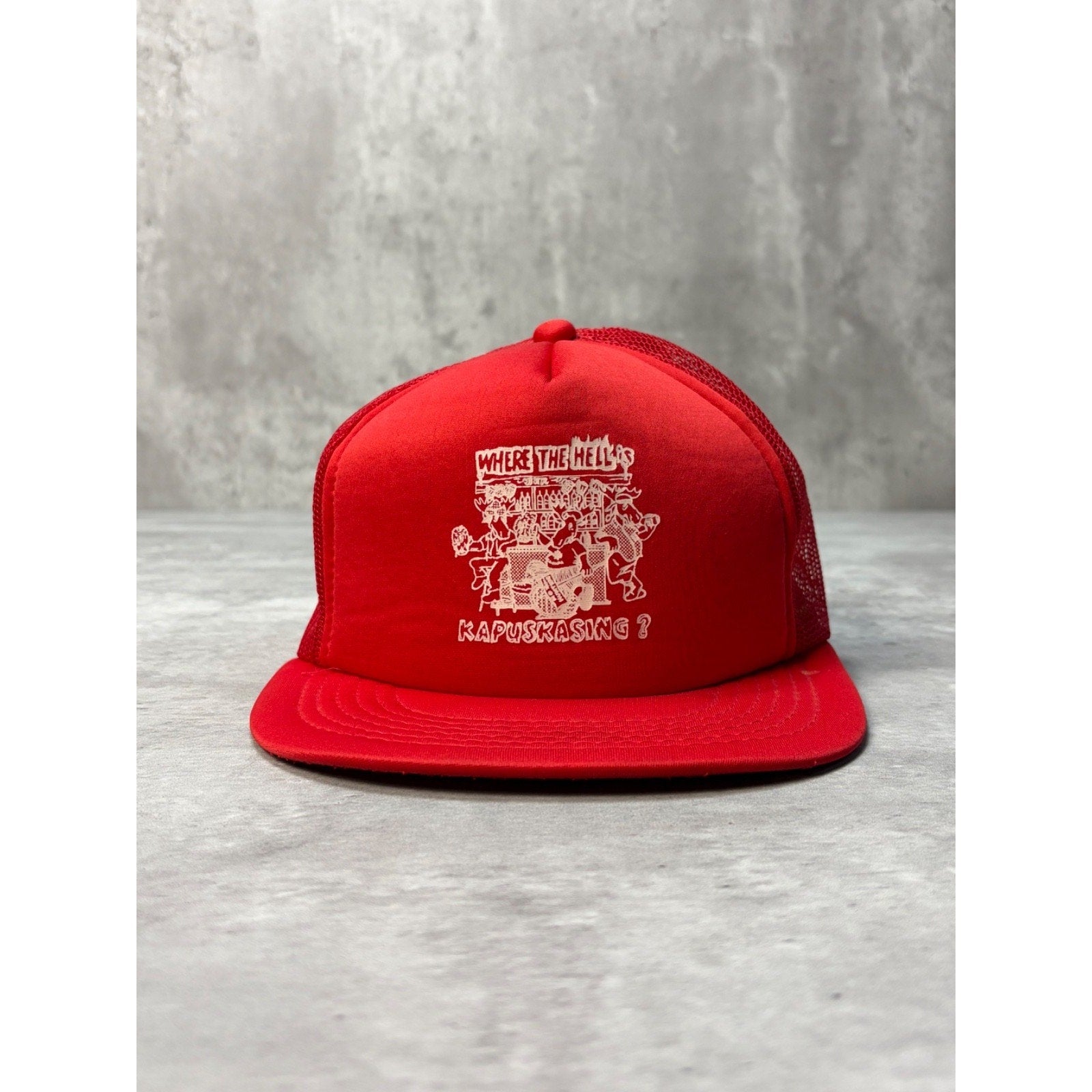 Vintage 80s/90s Where The Hell Is Kapuskasing? Destination Snapback Hat OSFA