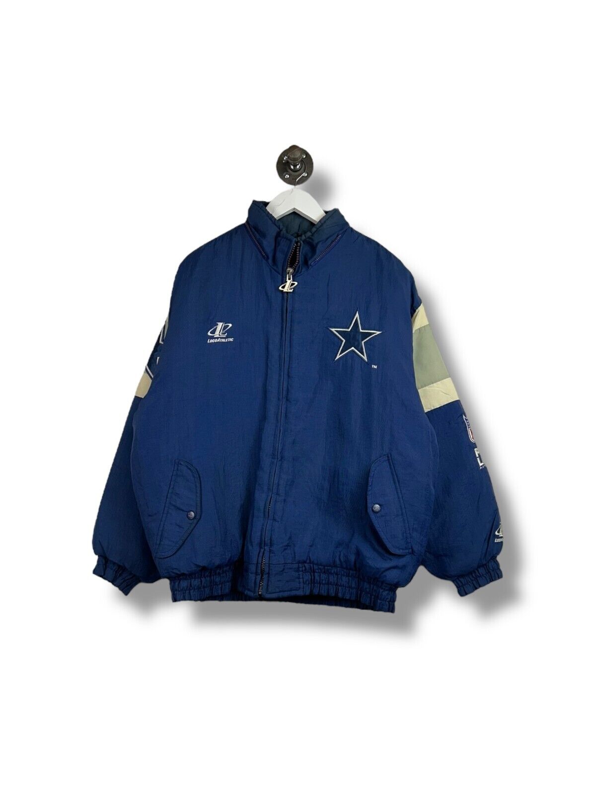 Vintage 90s Dallas Cowboys NFL Insulated Logo Athletic Football Jacket Size Large