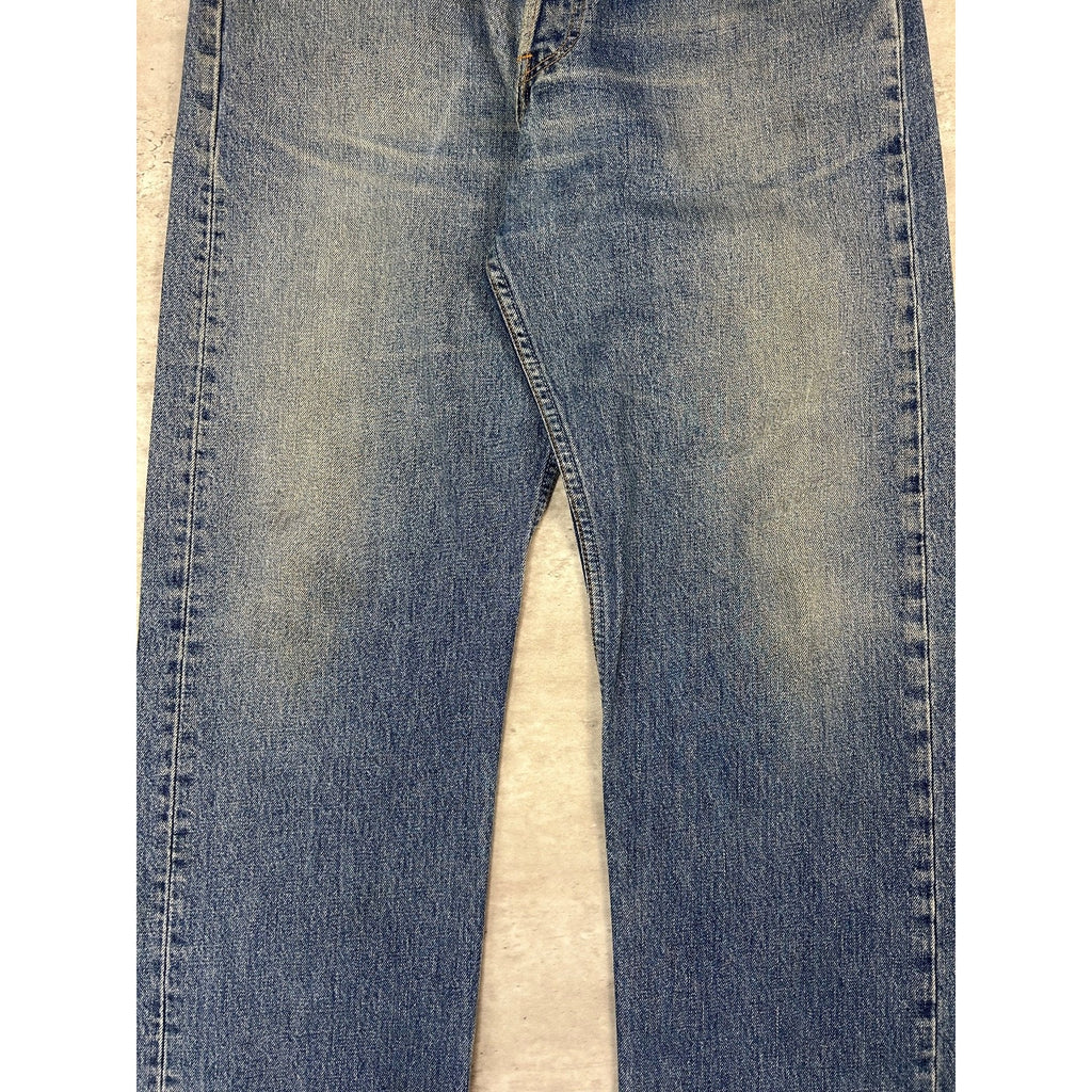 Vintage 90s Levis 590 Medium Wash Denim Pants Size 36 Blue