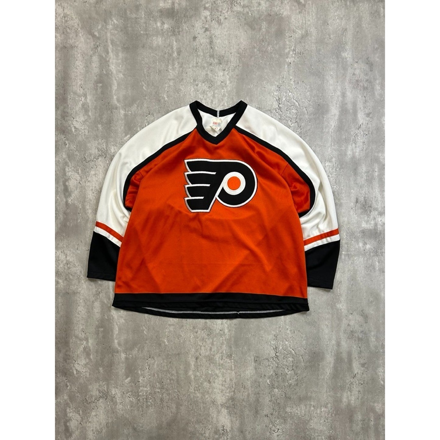 Vintage 90s Philadelphia Flyers NHL Stitched CCM Maska Hockey Jersey Size XL