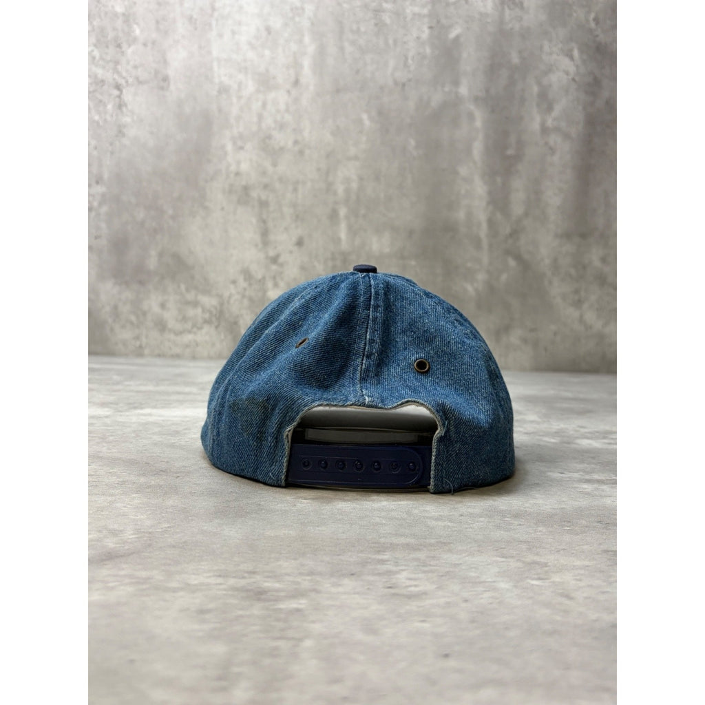 Vintage 1997 Looney Tunes Embroidered Character Denim Snapback Hat OSFA