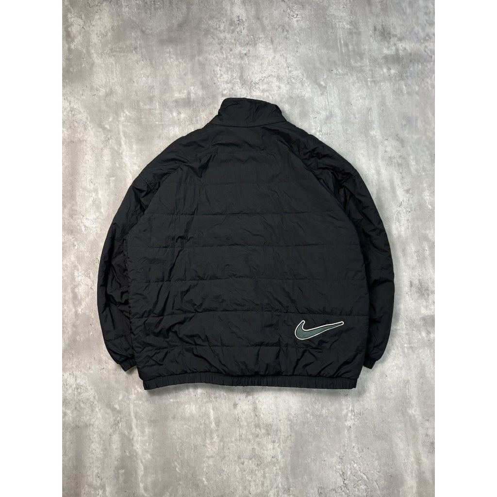 Vintage 90s Nike Embroidered Spellout Reversible Insulated Jacket Size XL