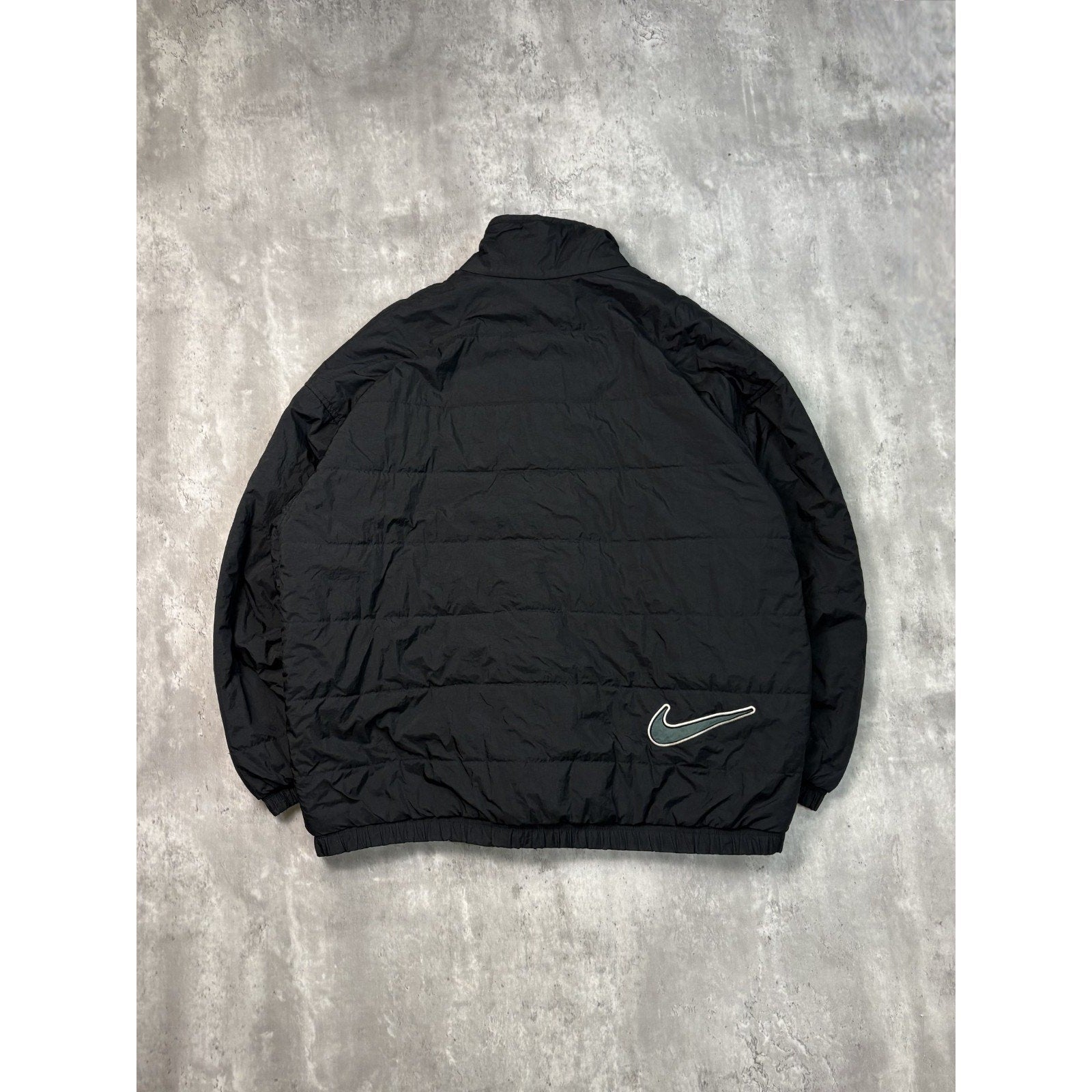 Vintage 90s Nike Embroidered Spellout Reversible Insulated Jacket Size XL