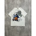 Vintage Y2K AND1 Never Give Up Never Tire Slogan Basketball T-Shirt Size XS