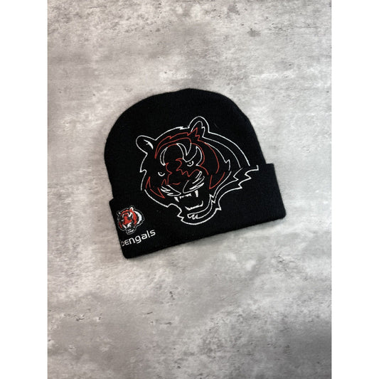Vintage 90s Cincinnati Bengals NFL Embroidered Logo Football Beanie Hat OSFA