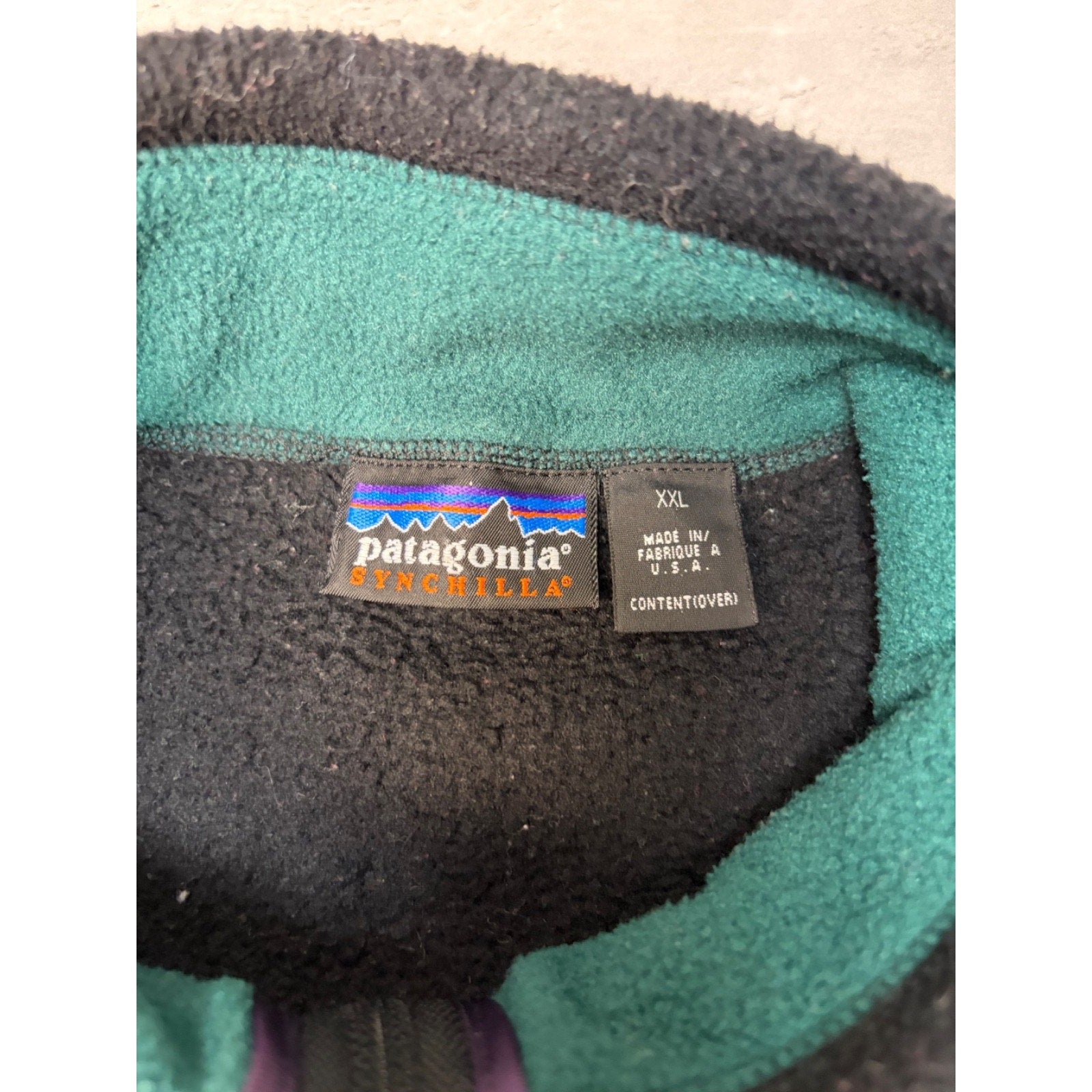 Vintage 90s Patagonia Synchilla Full Zip Fleece Vest Sweatshirt Size 2XL