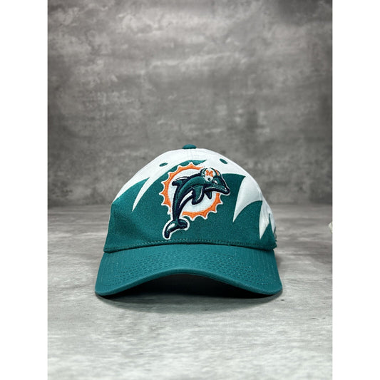 Vintage 2000s Miami Dolphins NFL Embroidered Sharktooth Reebok Snapback Hat OSFA