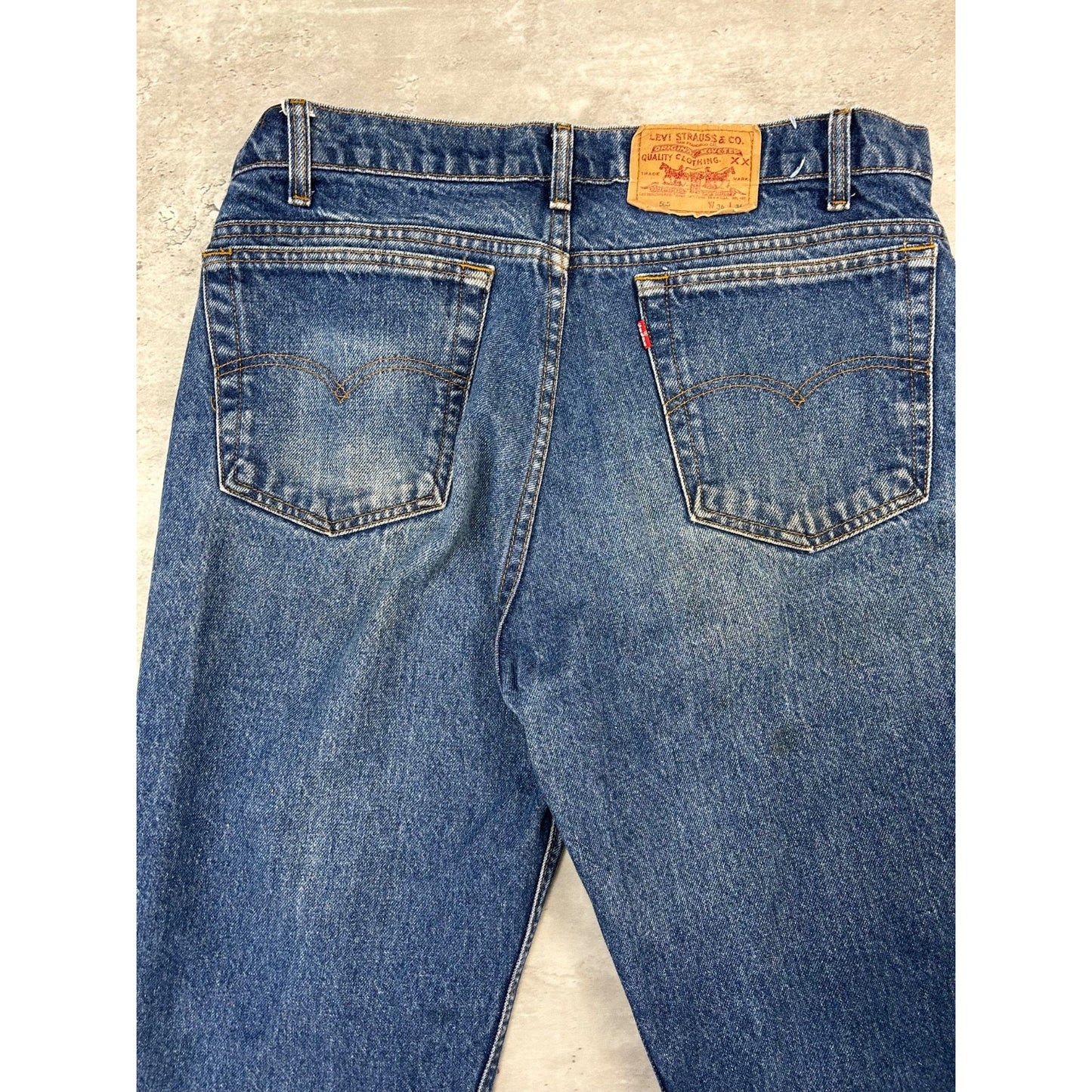 Vintage 90s Levis XX 505 Red Tab Dark Wash Denim Pants Size 35