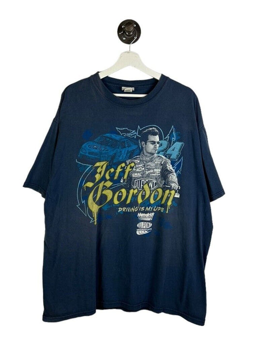 Jeff Gordon #24 Dupont Racing Driving Is My Life Nascar T-Shirt Size 2XL Blue