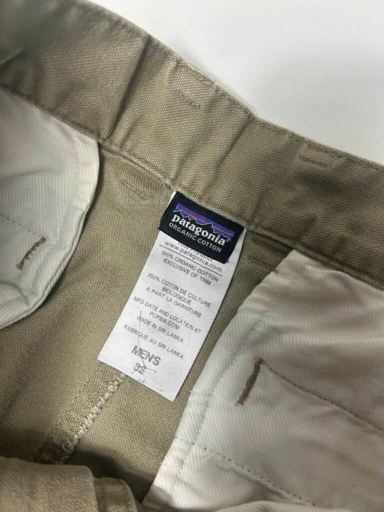 Patagonia Khaki Chino Style Cotton Pants Size 32 Beige