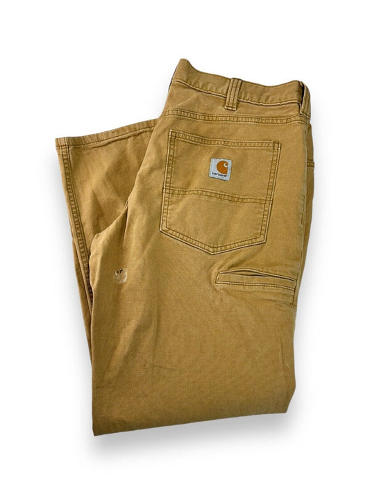 Carhartt Relaxed Fit Canvas Workwear Five Pocket Pants Size 34 Tan