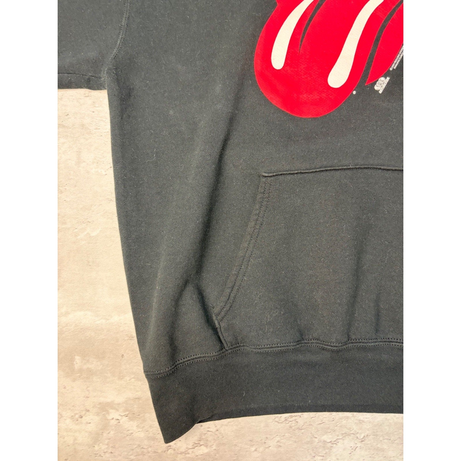 Vintage 2001 Rolling Stones Classic Logo Rock Music Hooded Sweatshirt Size 2XL