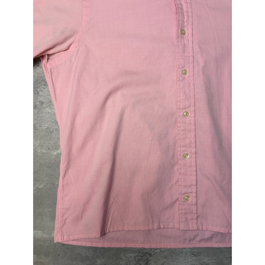 Vintage Polo Ralph Lauren Embroidered Pony Cropped Button Up Shirt Size Large
