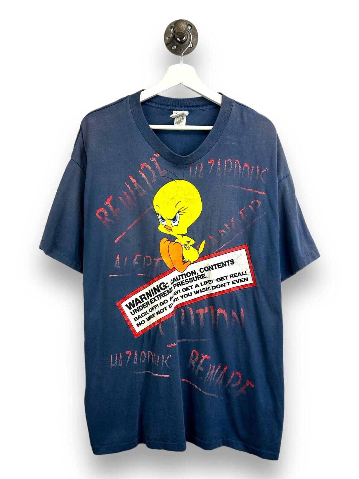 Vintage 90s Looney Tunes Tweety Bird Cartoon Character Graphic T-Shirt Sz 2XL