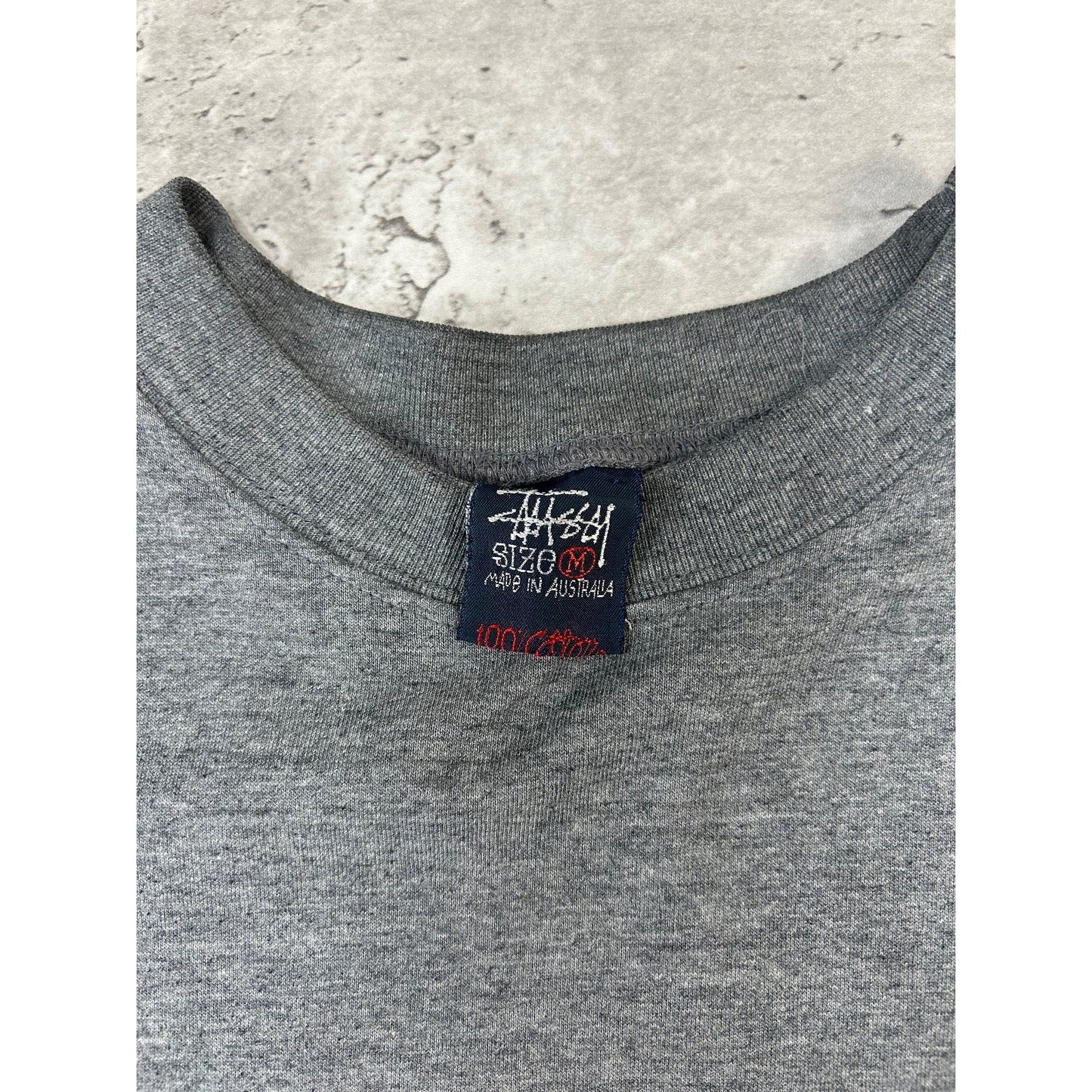 Vintage 90s Stussy International Circle Spellout Graphic T-Shirt Size Medium