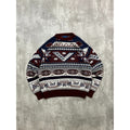 Vintage Towncraft Abstract Striped Print Pullover Knit Sweater Size Large