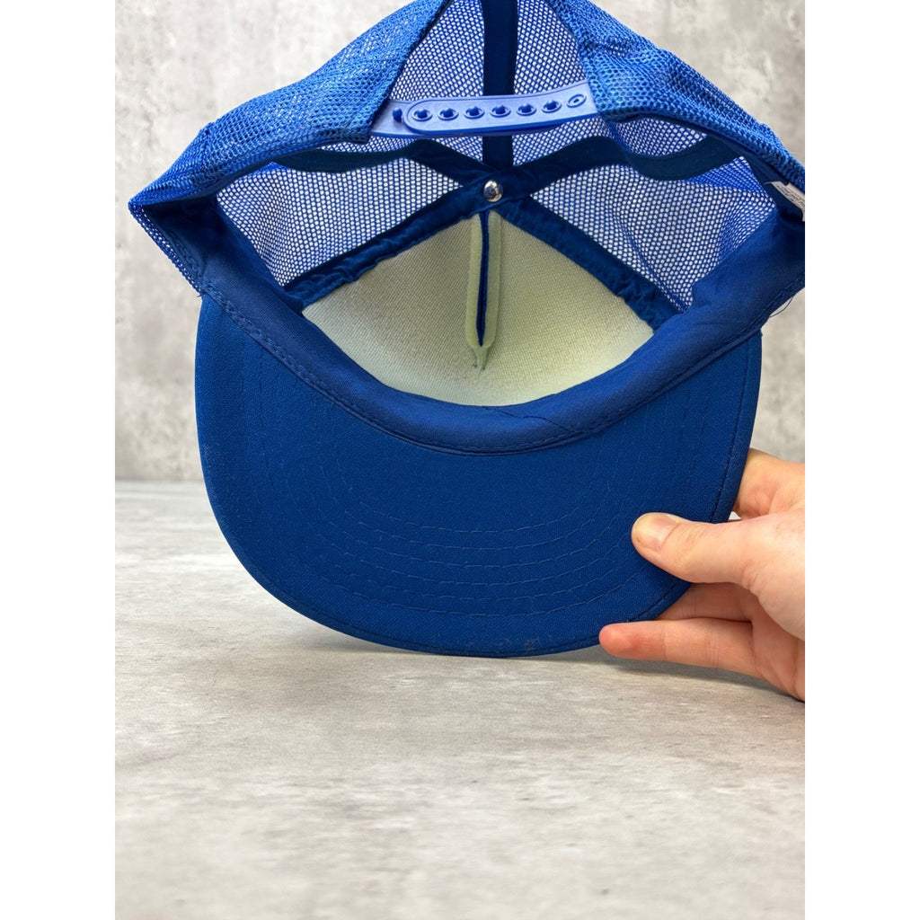 Vintage 80s City Square Auto Parts Graphic Trucker Snapback Hat OSFA