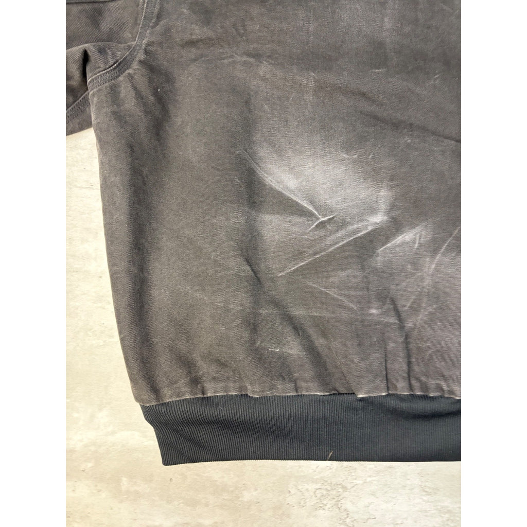 Vintage Carhartt Quilted Lined Canvas Hooded Bomber Workwear Jacket Sz XL J06ONX