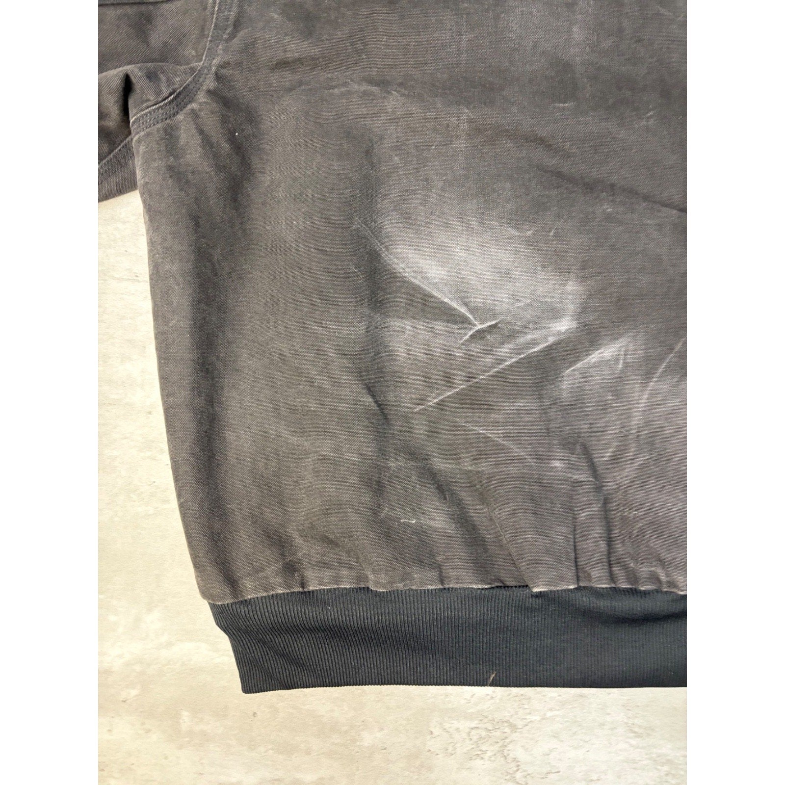 Vintage Carhartt Quilted Lined Canvas Hooded Bomber Workwear Jacket Sz XL J06ONX