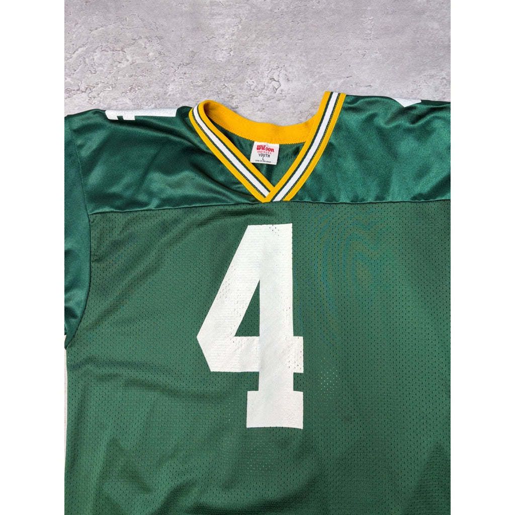 Vintage Brett Favre #4 Green Bay Packers NFL Football Jersey Size Large YOUTH