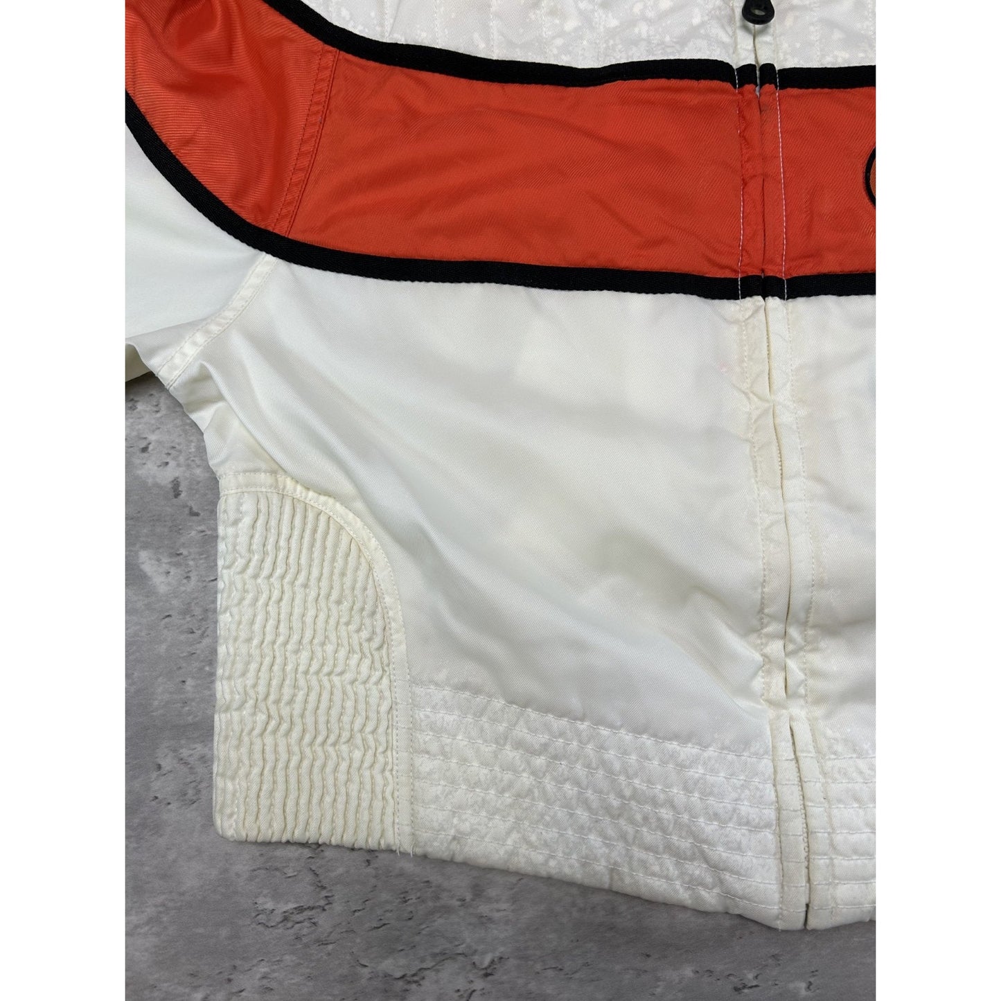 Vintage Womens Harley Davidson Embroidered Logo Full Zip Cafe Racer Jacket Large